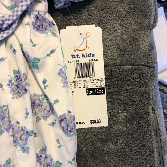 NWT Purple, green, and white 12 month romper - Picture 4 of 5